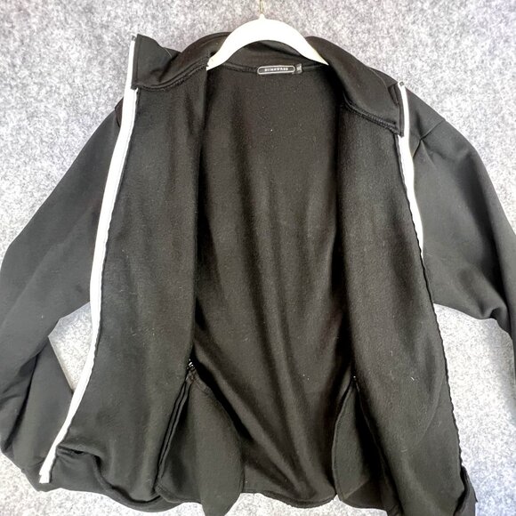 Mens XL Jacket Black Green Full Zip Mock Neck Casual Outdoor Pockets Windbreaker - Picture 8 of 9